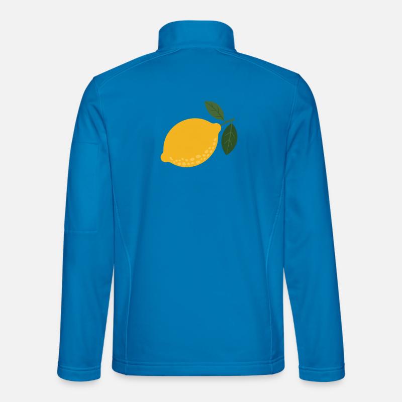Golden Lemon Sketch - Unisex Softshell Jacket - light blue
