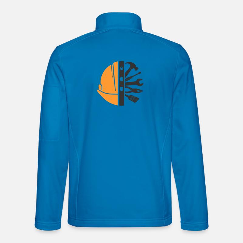 Construction Helmet & Tools – Craftsman Logo - Unisex Softshell Jacket - light blue