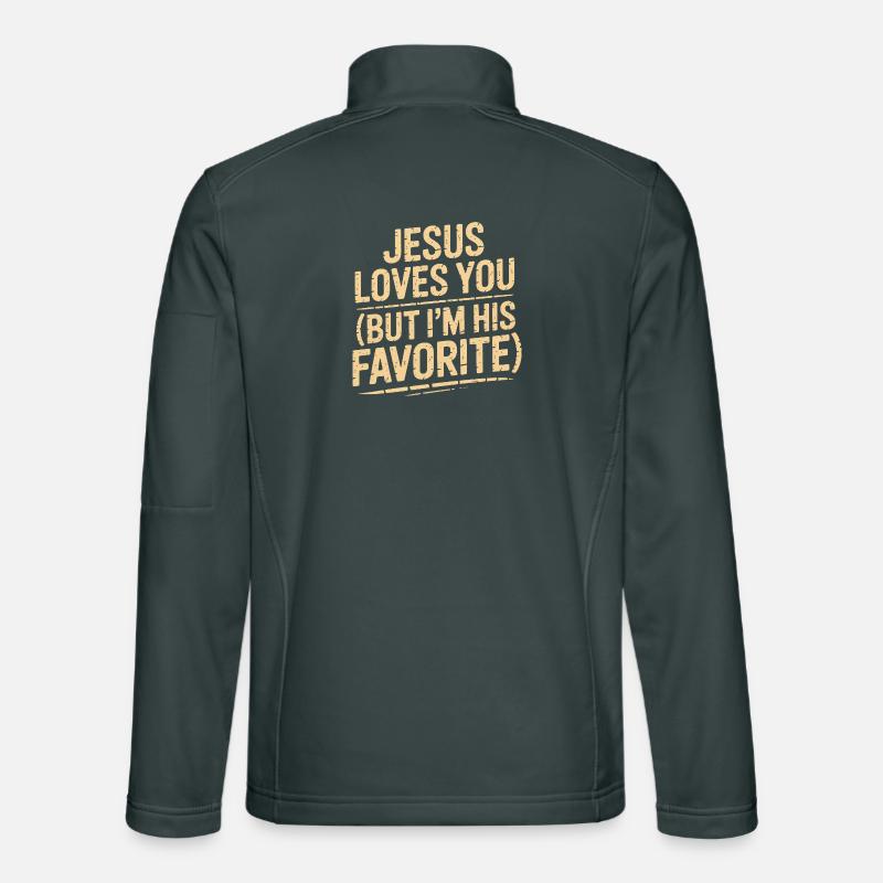 Jesus liebt dich, ich bin sein Liebling Unisex Softshelljacke