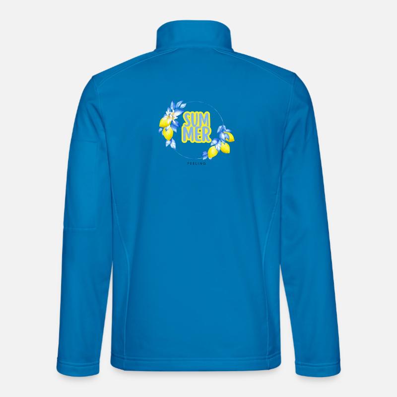 Summer Lemons Circle - Unisex Softshell Jacket - light blue