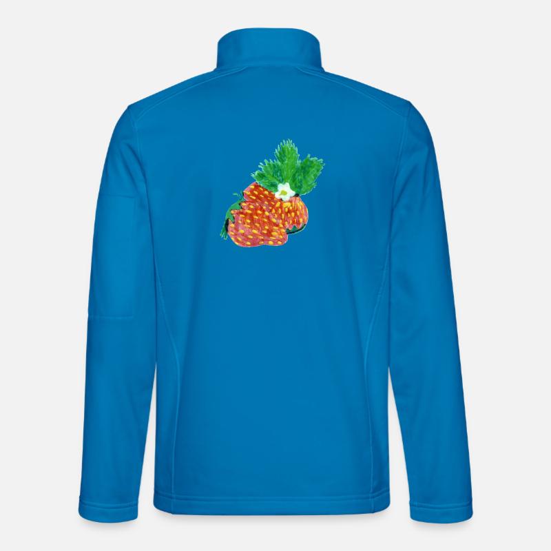 Erdbeeren Art - Unisex Softshelljacke - Lichtblau