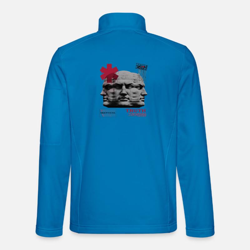 Masques fragmentés de vérité - Veste en tissu softshell Unisexe - bleu clair
