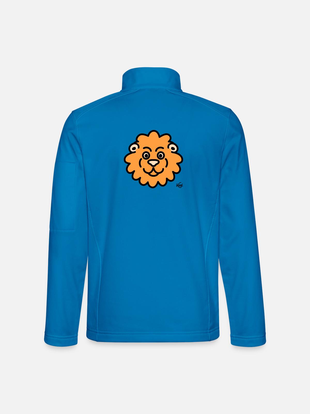 Lion Large - Unisex Softshell Jacket - light blue - Back