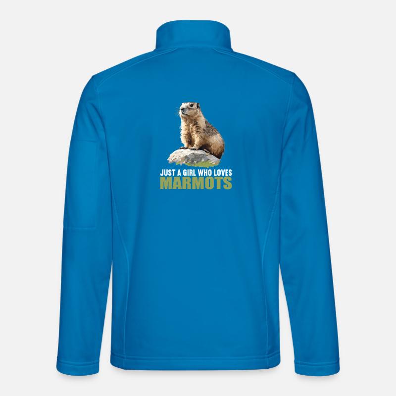 Murmeltiere Murmeltier - Unisex Softshelljacke - Lichtblau