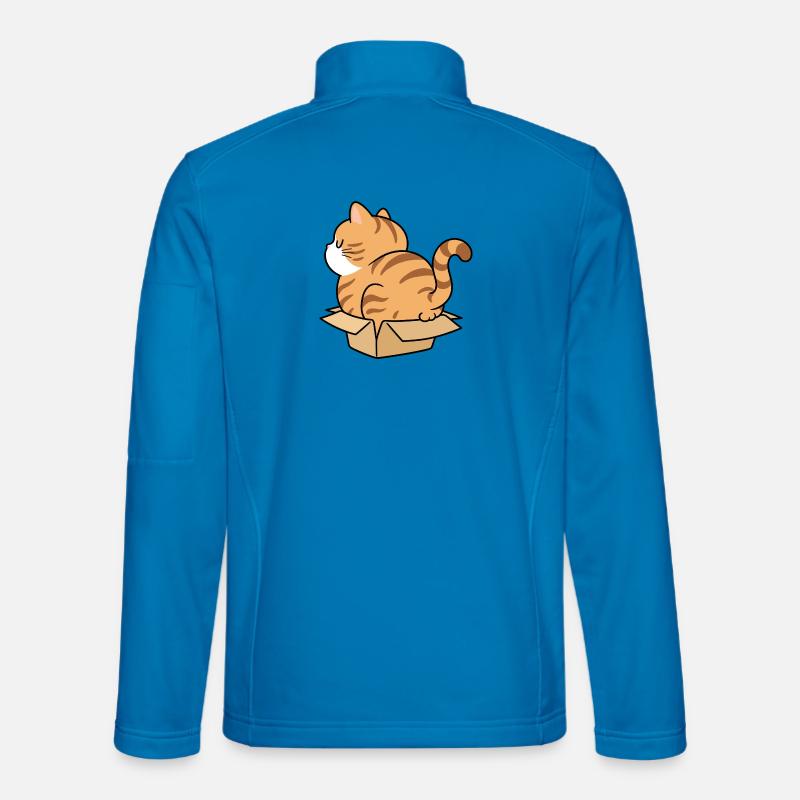 Katzenkind im Karton - Unisex Softshelljacke - Lichtblau