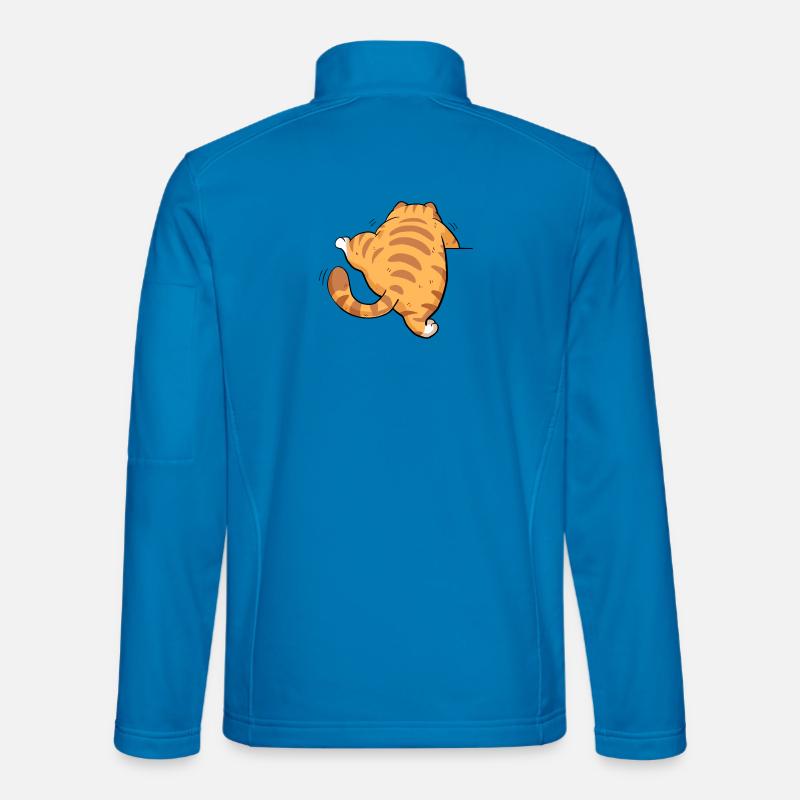 Rückansicht getigertes Kätzchen - Unisex Softshelljacke - Lichtblau