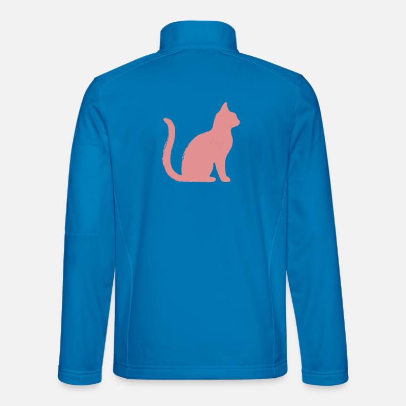 Katze Umriss - Pastell - Unisex Softshelljacke - Lichtblau