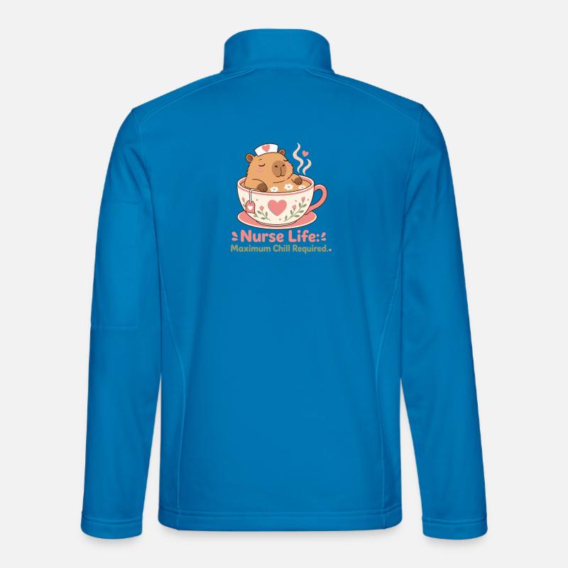 Infirmière de Capybara Aidant - Veste en tissu softshell Unisexe - bleu clair