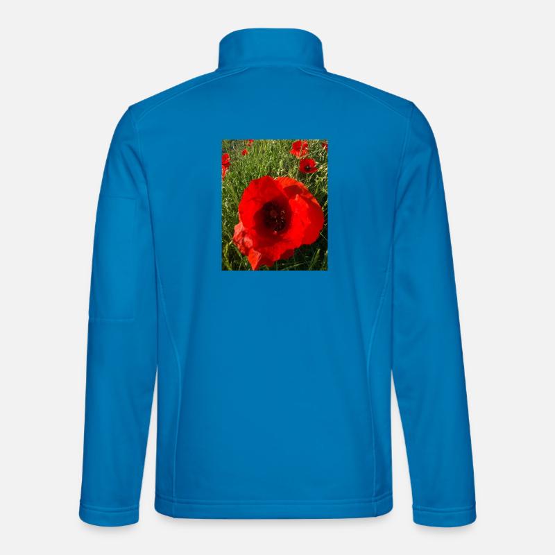 Mohnblumen in der Sonne 🌺 - Unisex Softshelljacke - Lichtblau