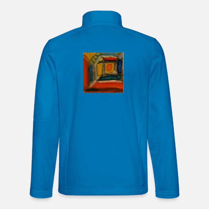 Farbiges Innenraum-Fragment - Unisex Softshelljacke - Lichtblau