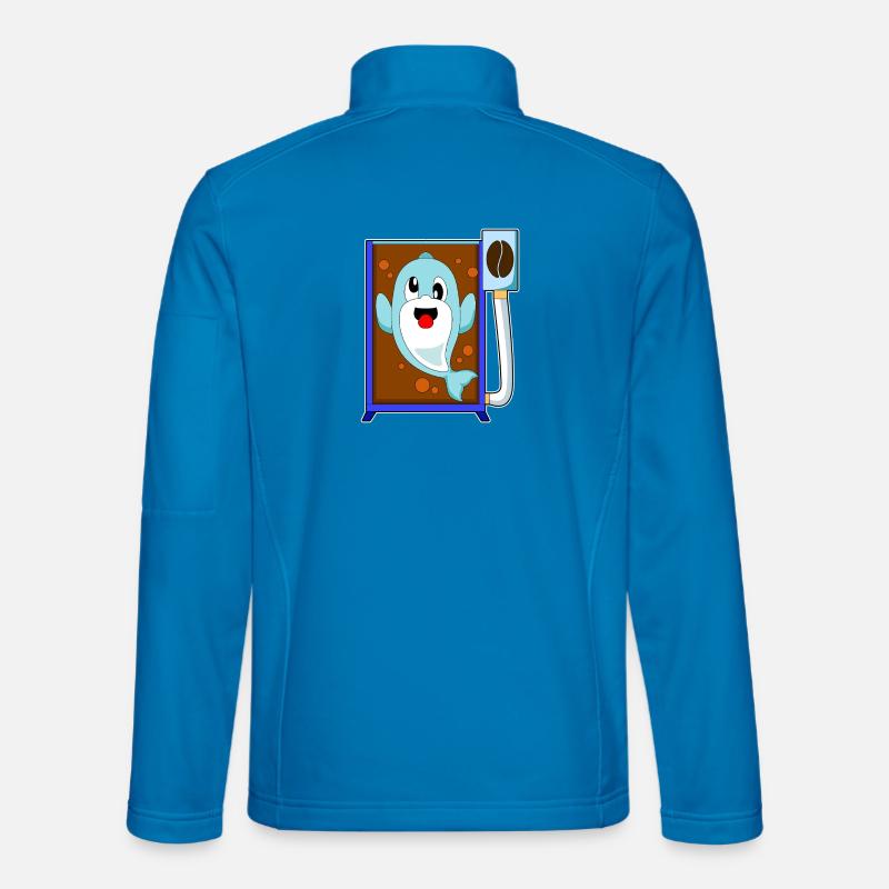 Delfin Kaffeebohne Kaffee - Unisex Softshelljacke - Lichtblau