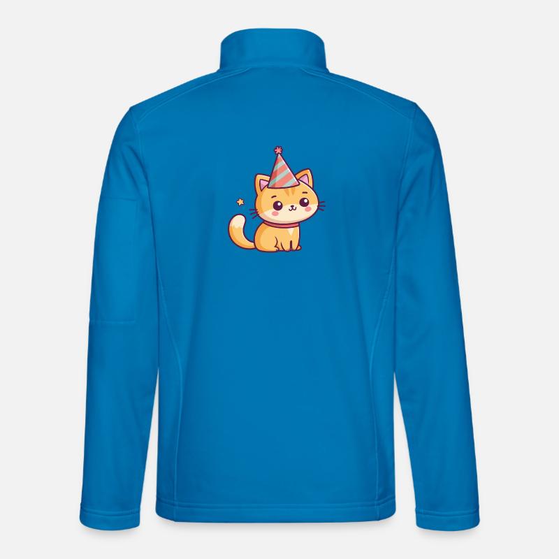 Kätzchen-Regenbogen-Party - Unisex Softshelljacke - Lichtblau