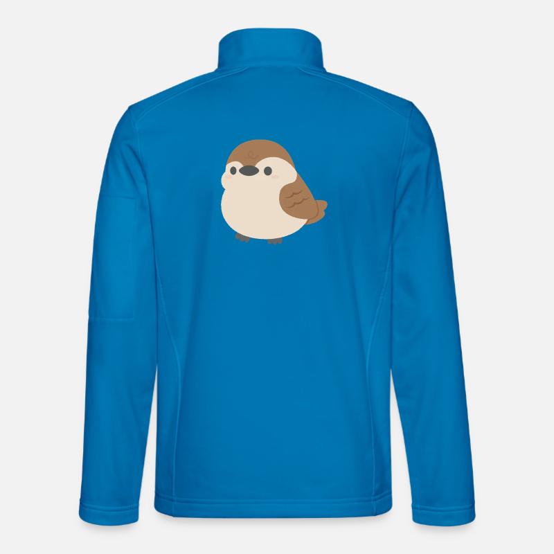 Rundlicher Spatz - Unisex Softshelljacke - Lichtblau