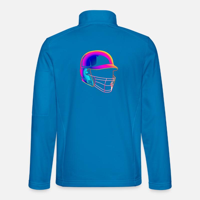Baseball Helmet 80s Style - Unisex Softshell Jacket - light blue