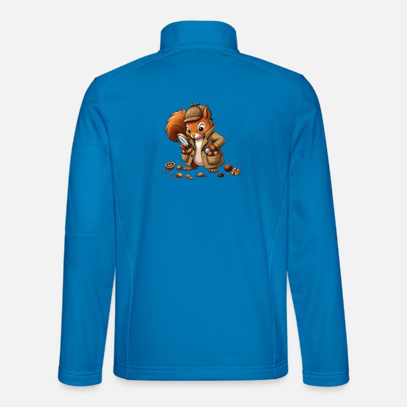 Detektiv Eichhörnchen Mantel - Unisex Softshelljacke - Lichtblau