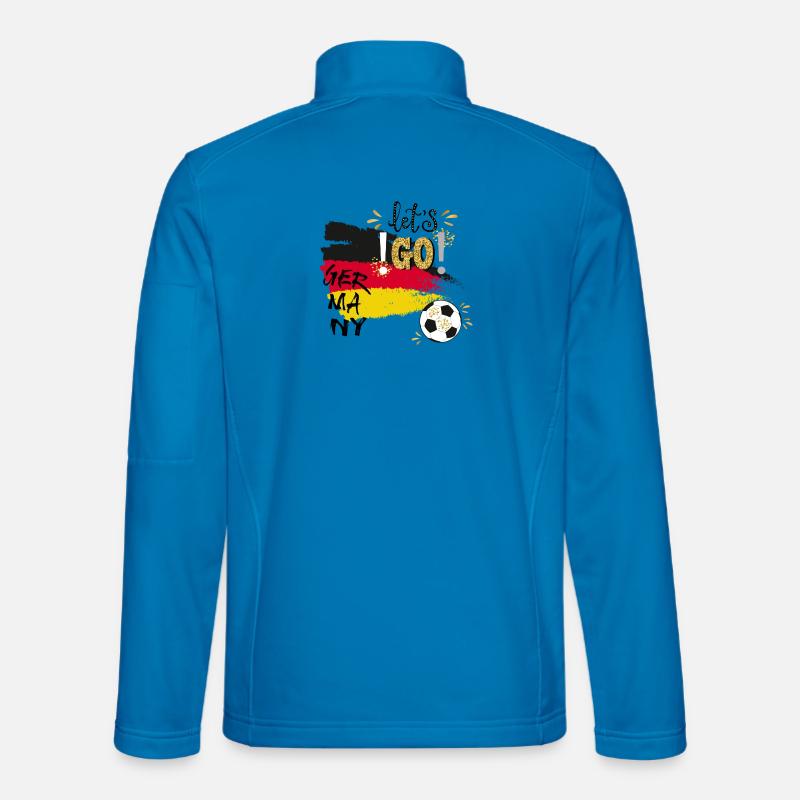 Fußball Germany - Unisex Softshelljacke - Lichtblau