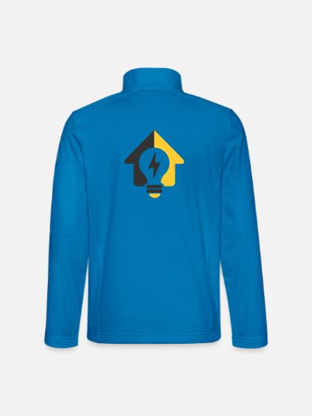 Electric Home Light Bulb Logo - Unisex Softshell Jacket - light blue