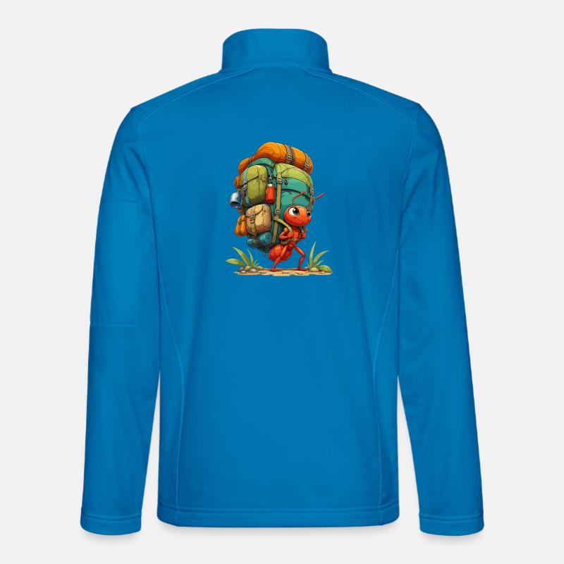 Wandering ant with backpack - Unisex Softshell Jacket - light blue