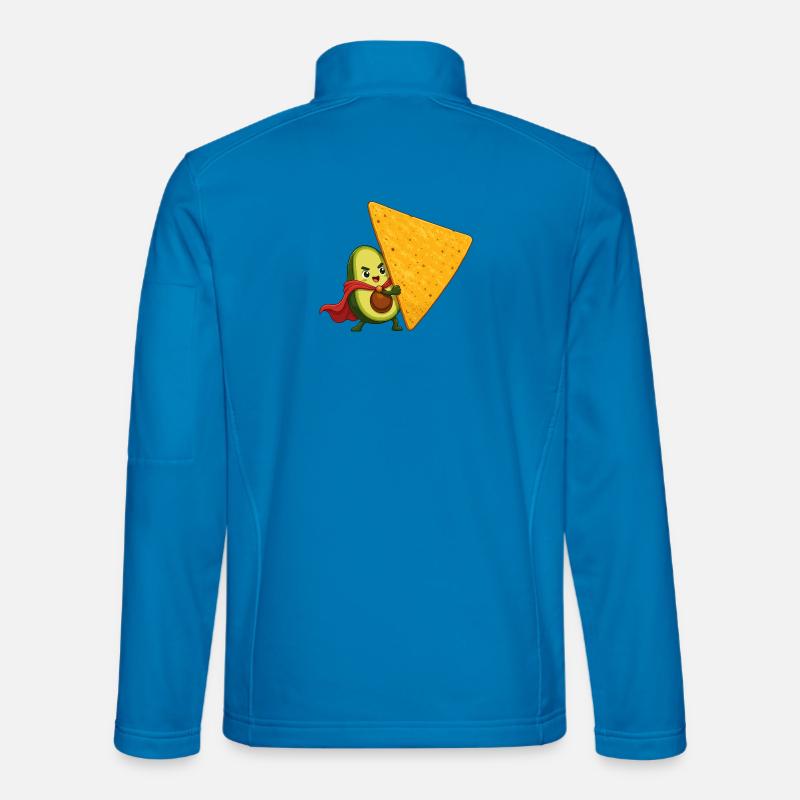 Avocado Held und Chip - Unisex Softshelljacke - Lichtblau