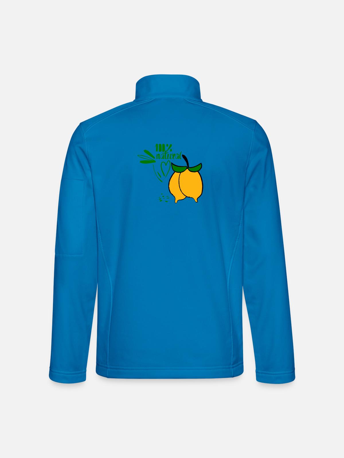 Zitronen - Unisex Softshelljacke - Lichtblau - Hinten