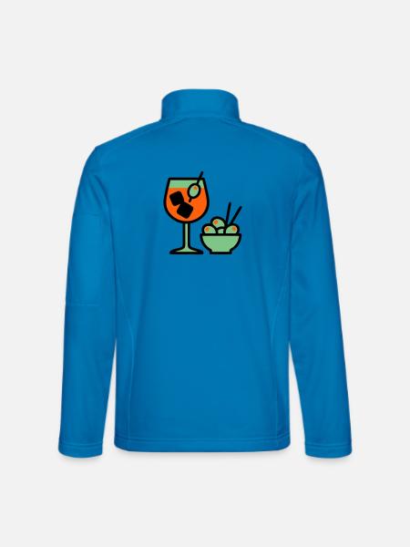 Graphique de cocktail Martini - Veste en tissu softshell Unisexe - bleu clair - Dos
