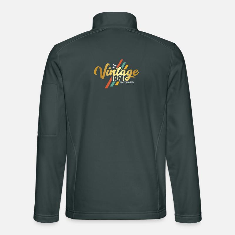 Vintage 1974 Geburtstag Sprüche Retro Stil Unisex Softshelljacke