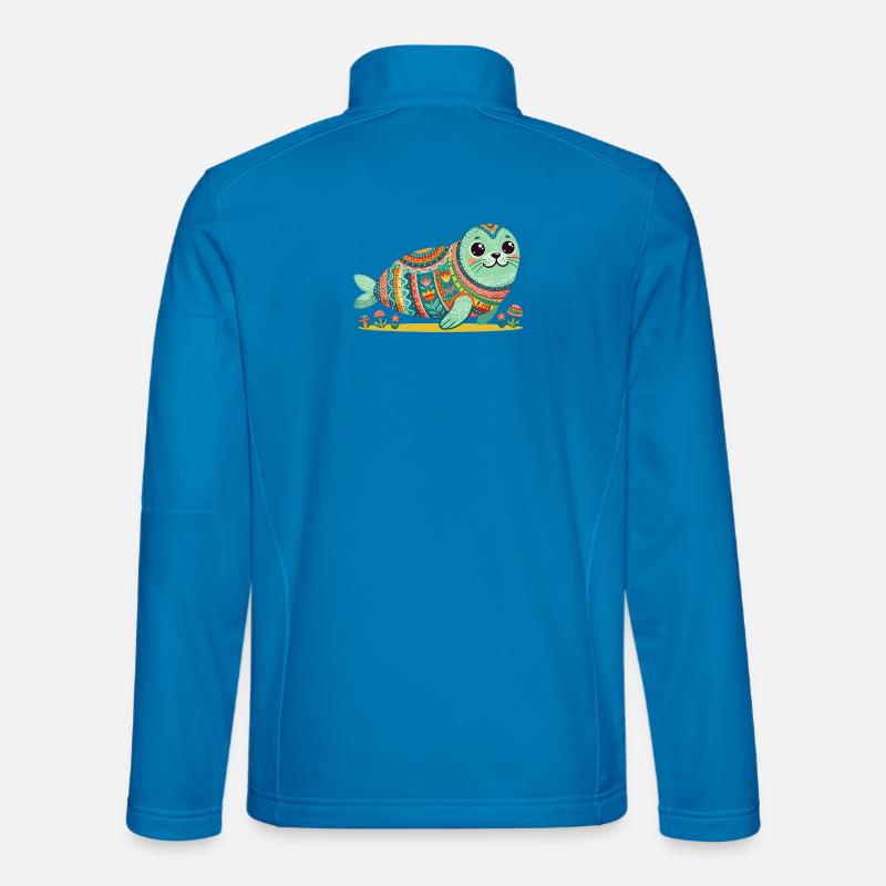 Mandala du Phoque mignon Veste en tissu softshell Unisexe