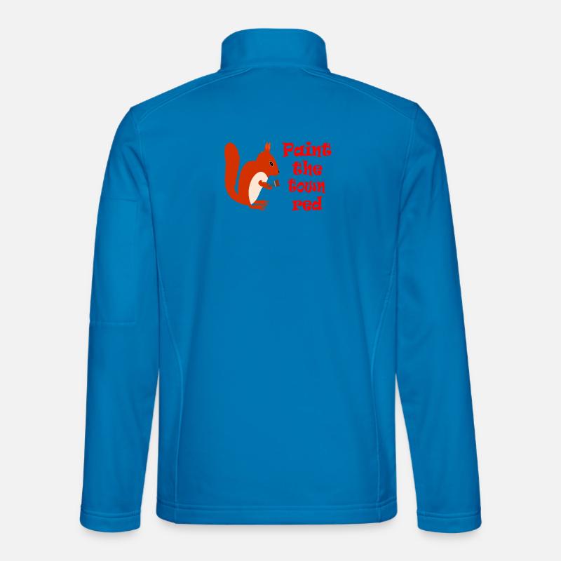 Squirrel Painter: Paint the Town Red - Unisex Softshell Jacket - light blue