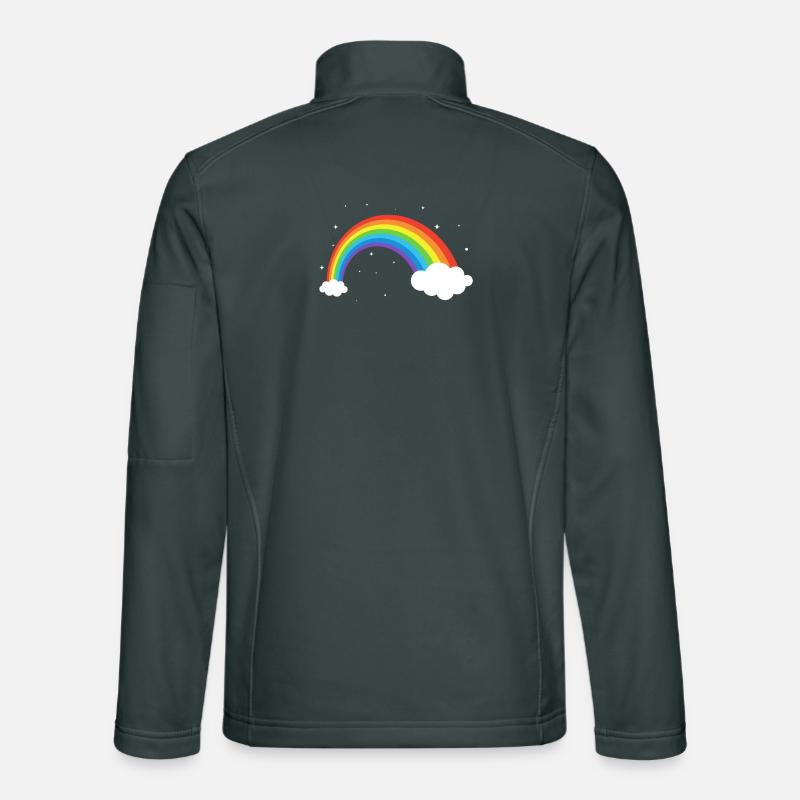 Kosmischer Regenbogenbogen Unisex Softshelljacke