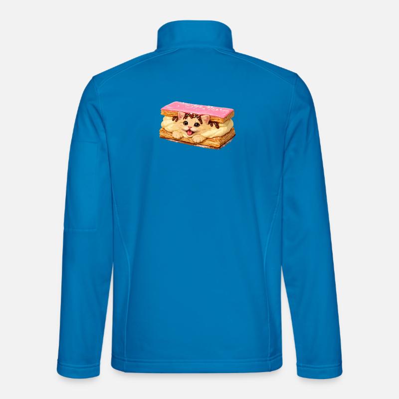 Katze in Tompouce - Unisex Softshelljacke - Lichtblau