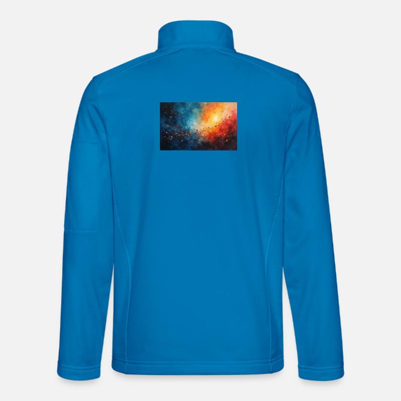 Cosmic Dawn Abstract Splash - Unisex Softshell Jacket - light blue