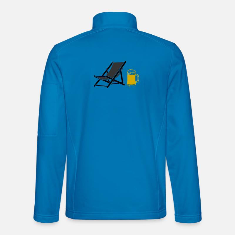 Strandstuhl Bier Farbig Vektor - Unisex Softshelljacke - Lichtblau