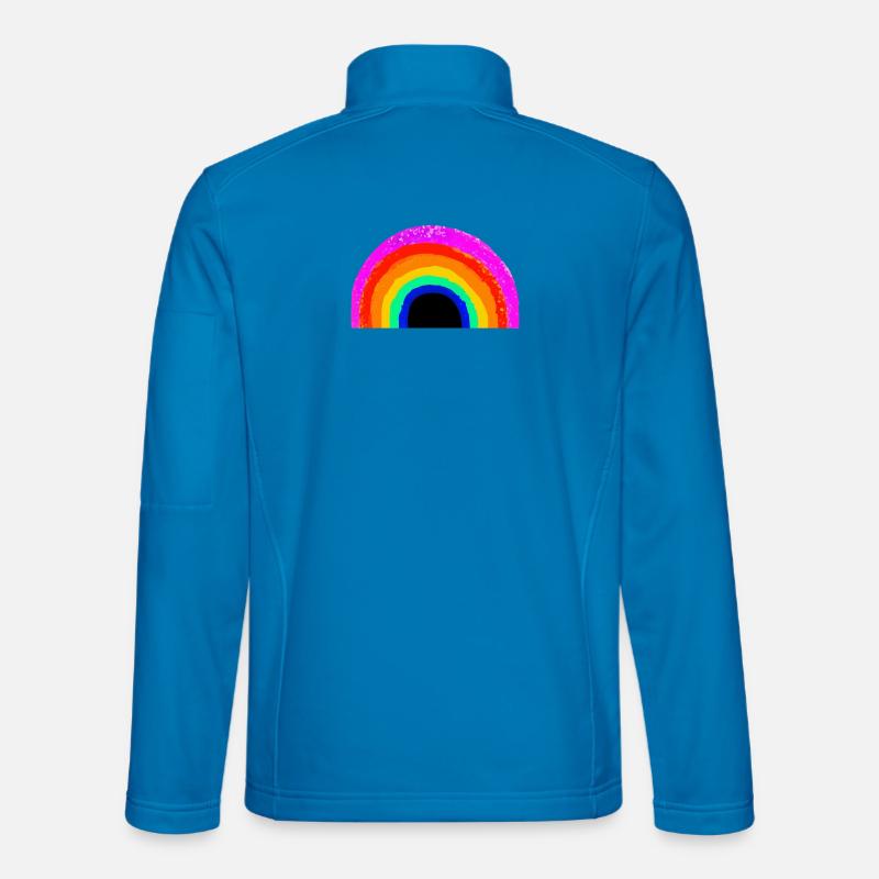 Arche arc-en-ciel éclatante Veste en tissu softshell Unisexe