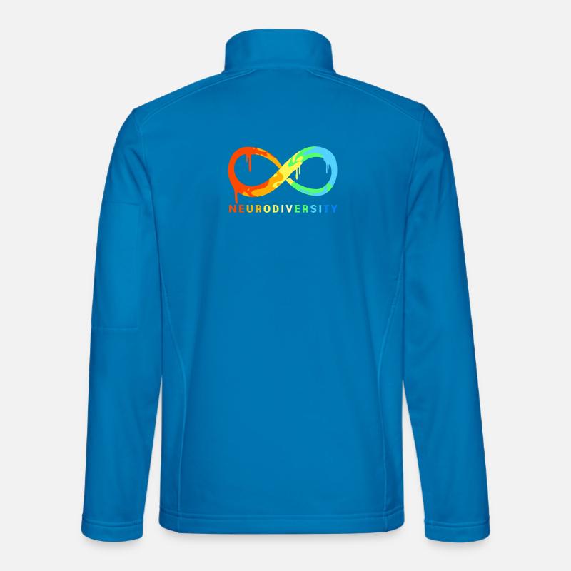 Neurodiversity Autism Brain ADHD Asperger - Unisex Softshell Jacket - light blue
