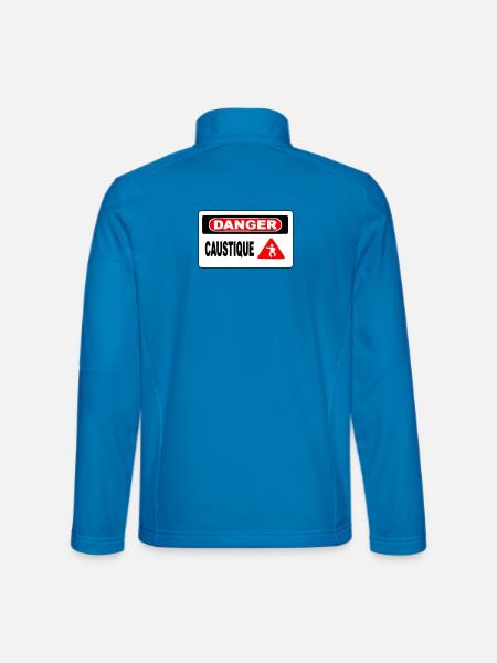 Panneau Danger Caustique - Veste en tissu softshell Unisexe - bleu clair