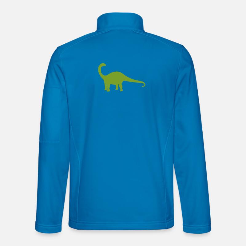 Silhouette de dinosaure vert - Veste en tissu softshell Unisexe - bleu clair