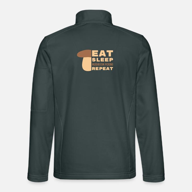 Manger, dormir, cueillir des champignons, répéter Veste en tissu softshell Unisexe