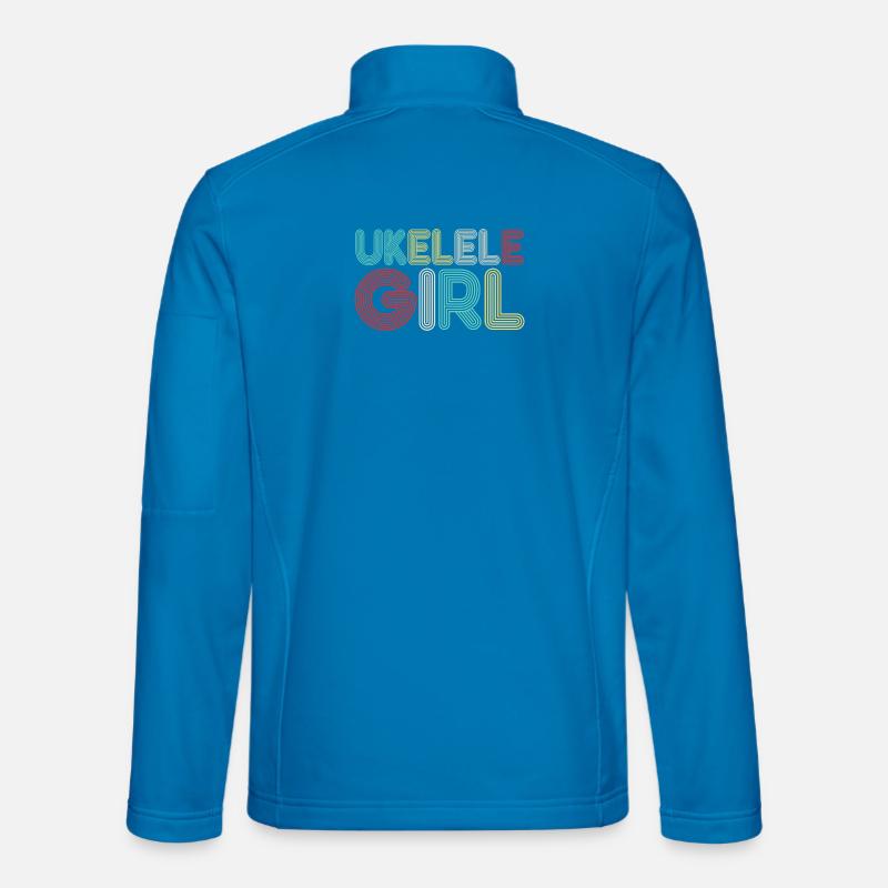 Hawaiian Ukulele Uke Retro 70s - Unisex Softshell Jacket - light blue