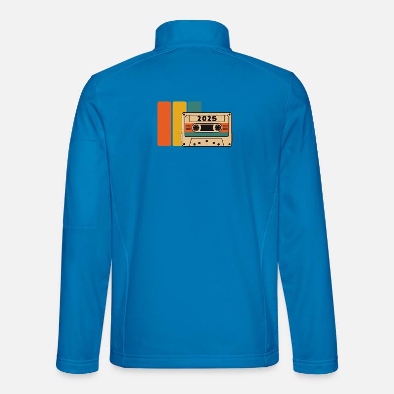 2015 Retro Kassette Lebendige Palette - Unisex Softshelljacke - Lichtblau