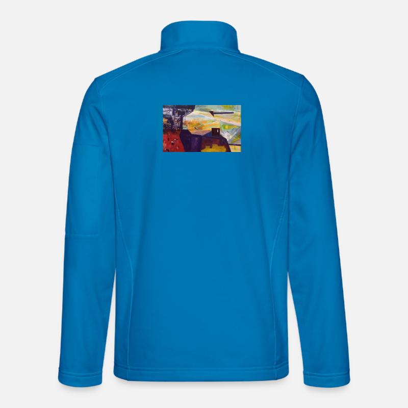 Abstract Urban Landscape - Unisex Softshell Jacket - light blue