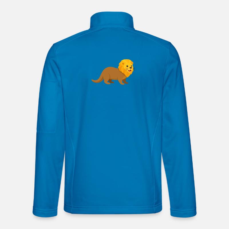 Der niedliche Otter-Löwe - Unisex Softshelljacke - Lichtblau