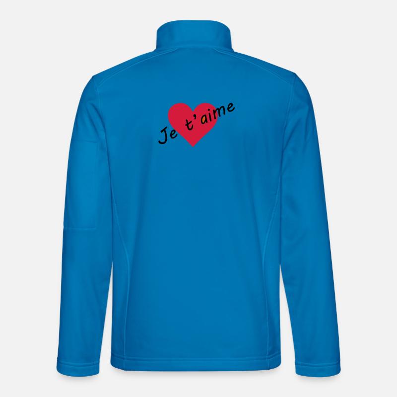 Herz, ich liebe dich - Unisex Softshelljacke - Lichtblau