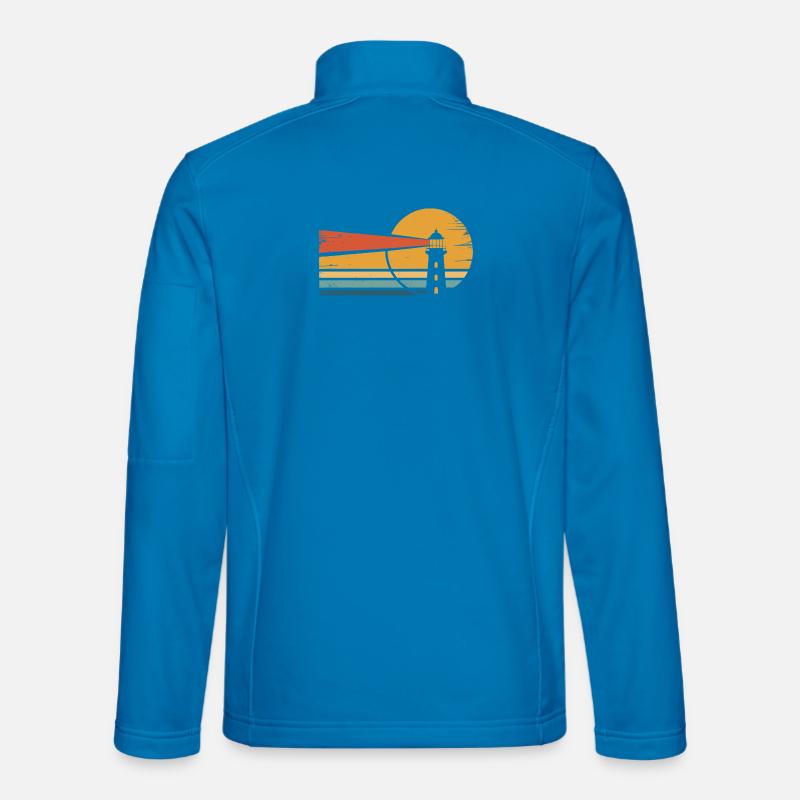 Lighthouse Retro Sunset - Unisex Softshell Jacket - light blue