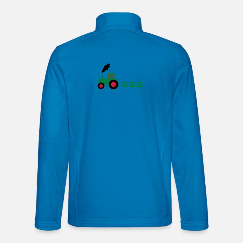 traktor trecker pflug - Unisex Softshelljacke - Lichtblau