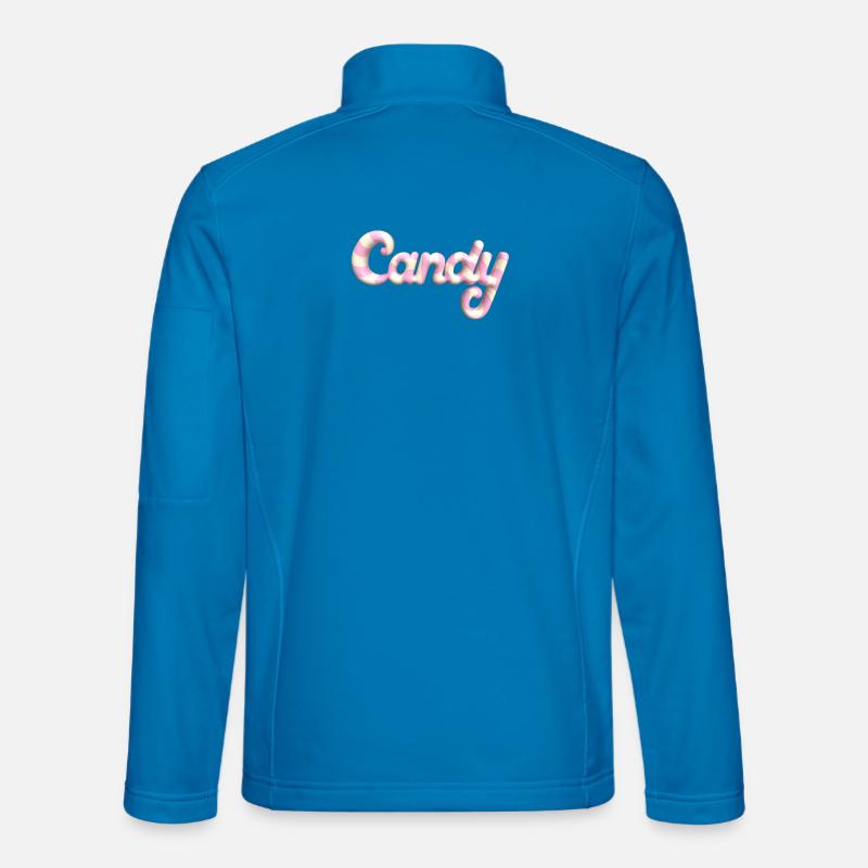 Candy Lettering – 3D Render Candy Style - Unisex Softshell Jacket - light blue