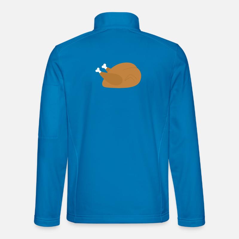 Illustration de dinde rôtie festive Veste en tissu softshell Unisexe
