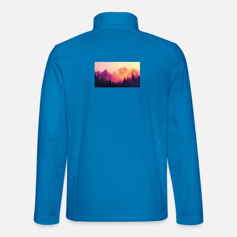 forest mountains - Unisex Softshell Jacket - light blue
