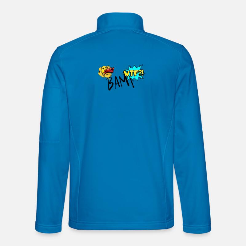 Comic Explosive OMG WTF Exclamations - Unisex Softshell Jacket - light blue