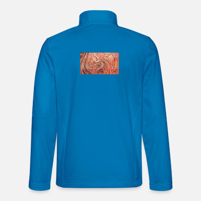 Rose-red swirling art - Unisex Softshell Jacket - light blue