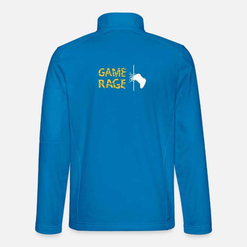 GAME RAGE!! Break the screen! - Unisex Softshell Jacket - light blue